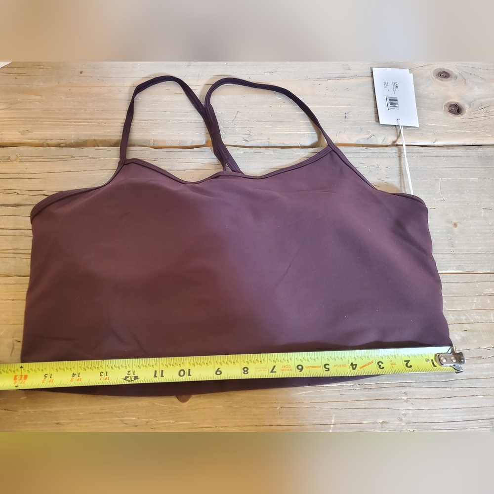 Calme By Johnny Was Womens Cross Back Cami Sport Bra Top Purple Padded M XL - Picture 8 of 10